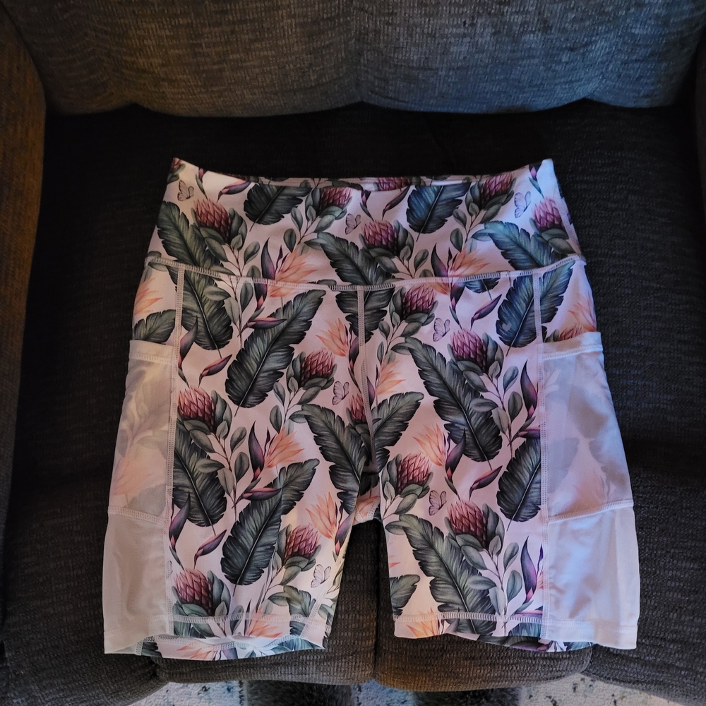 Tropical Print Women's Bike Shorts